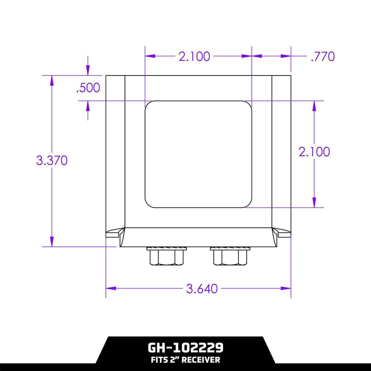 GEN-Y HITCH GH-102229 GEN-Y Hitch Bolt-On Anti-Rattle Tightener for 2" Receiver Hitch