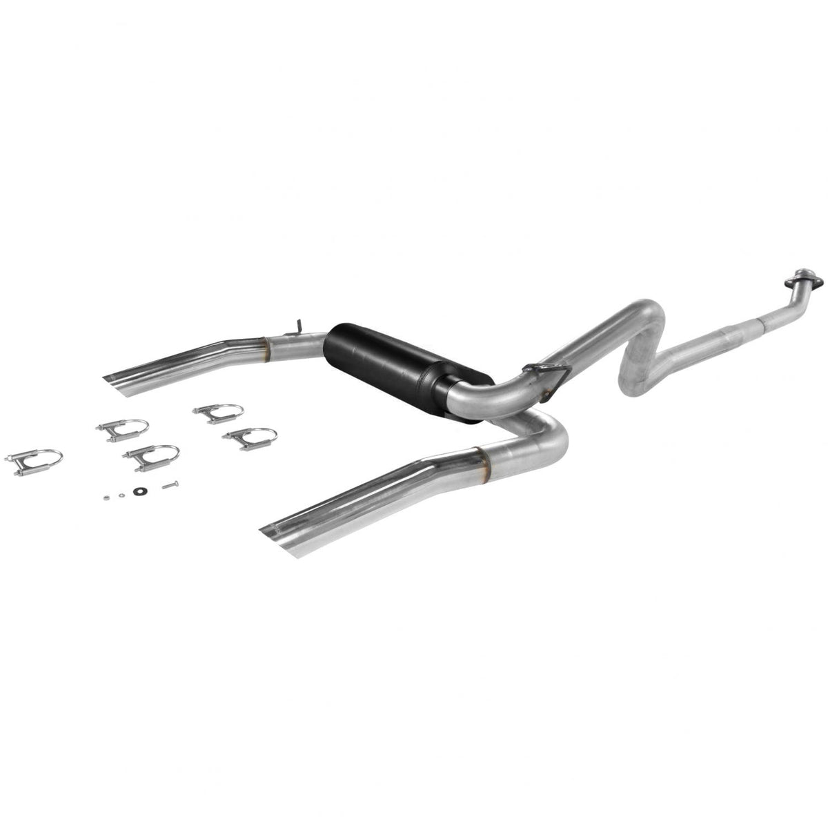 Flowmaster 17234 American Thunder Cat-Back Exhaust Kit 3 Inch Aluminized Steel Polished 304 Stainless Tips Compatible with 1986-1991 Chevy Camaro Pontiac Firebird V8 2.5 inch Flanged Converter