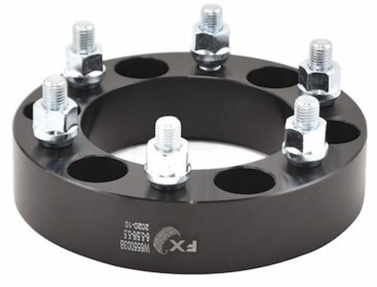 TRAILFX W655003N TrailFX Wheels W655003N Wheel Spacer Set of 2 – 1.5 Inch Thickness, 6x139.7 mm (6x5.50 in) Bolt Pattern, 108 mm Hub Size, Black Anodized 6061-T6 Aluminum with 12 Open End Conical Seat Lug Nuts