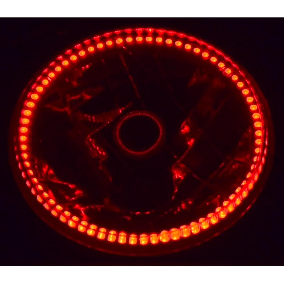 Oracle 6904-003 ORACLE LIGHTING Sealed Beam Halo Headlamp – (Red) 5.75" Pre-Installed Headlight Assembly, 1-Piece, Part # 6904-003