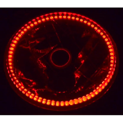 Oracle 6904-003 ORACLE LIGHTING Sealed Beam Halo Headlamp – (Red) 5.75" Pre-Installed Headlight Assembly, 1-Piece, Part # 6904-003