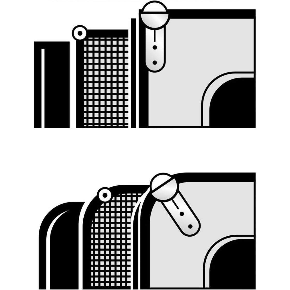 CAMCO 42005 Camco Durable and Rotates 360 Degree Awning Door Roller Ball with Screen Door Slider and Mounting Hardware, Fits Round or Square RV Door, White