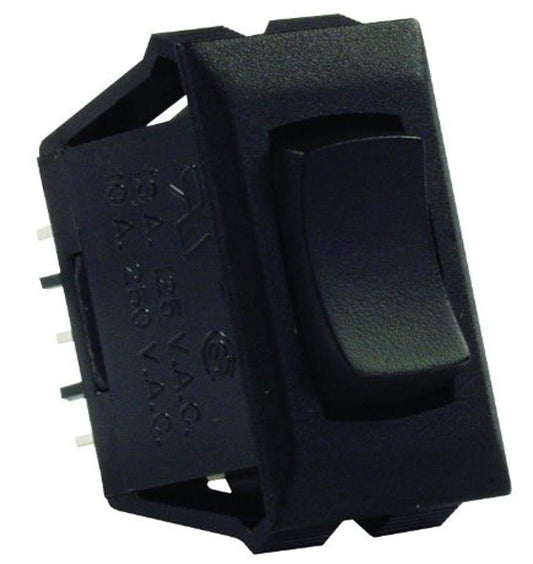 JR PRODUCTS 12675 JR Products 12675 Black SPDT Mom-On/Off/Mom-On Switch