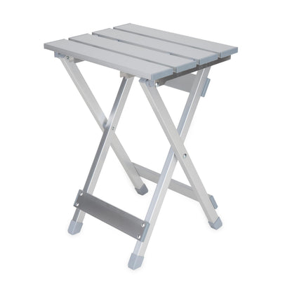 CAMCO 51890 Camco Aluminum Fold-Away Outdoor Side Table for Campsites, Small, 51890