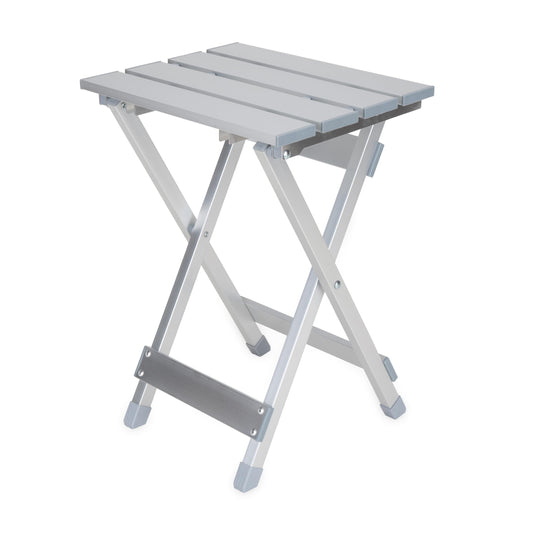 CAMCO 51890 Camco Aluminum Fold-Away Outdoor Side Table for Campsites, Small, 51890
