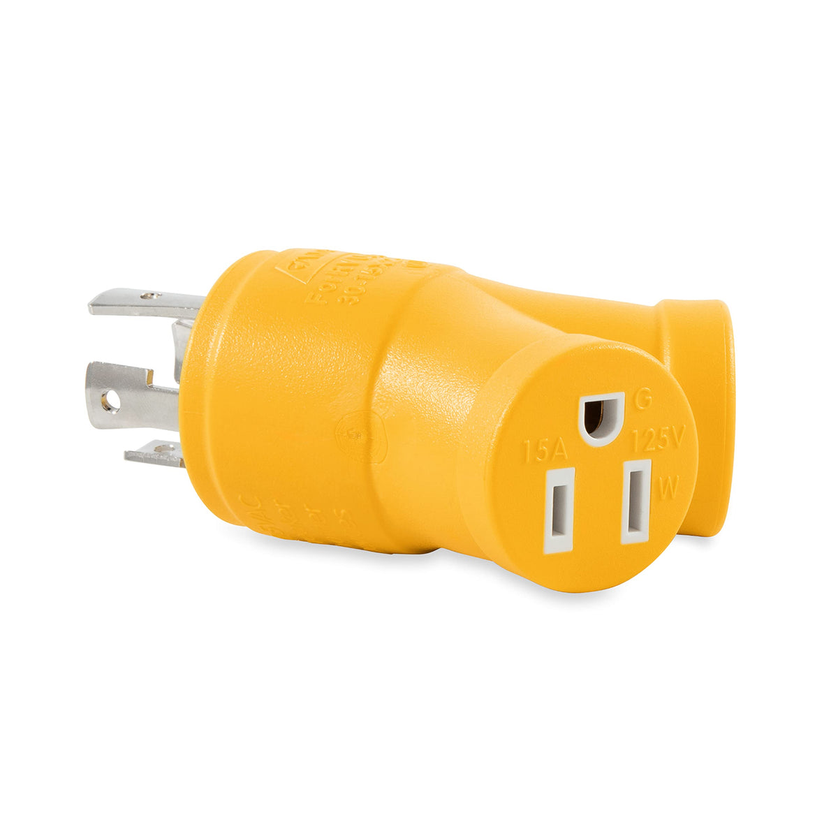 CAMCO 55438 Camco 55438 PowerGrip (30M/2 x 15F) 4-Prong Generator Adapter