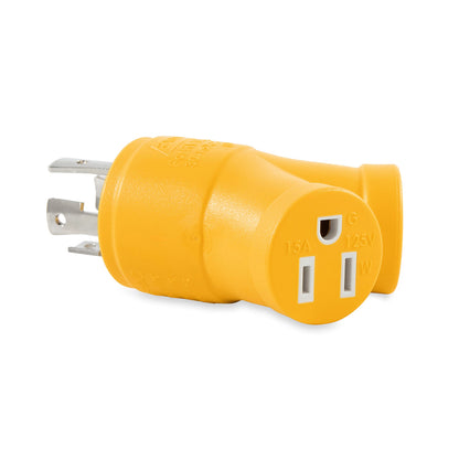 CAMCO 55438 Camco 55438 PowerGrip (30M/2 x 15F) 4-Prong Generator Adapter