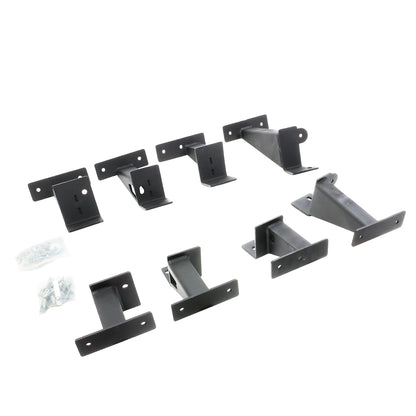 GO RHINO FSD64516T Go Rhino Dominator Xtreme D6 Side Steps & Frame Mounting Brackets | Mild Steel, Textured Black | FSD64516T | Fits 2020-2024 Jeep Gladiator JT, 4-Door