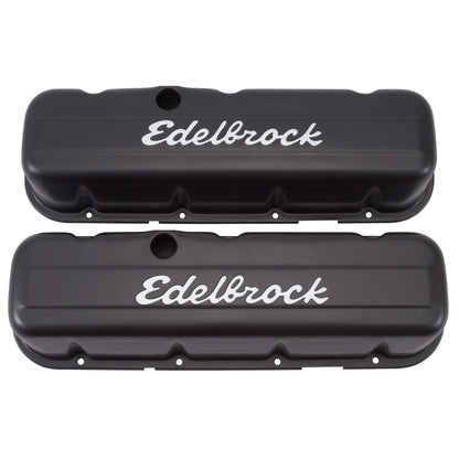 EDELBROCK 4683 Edelbrock 4683 Signature Series Valve Cover Tall Profile Black Signature Series Valve Cover