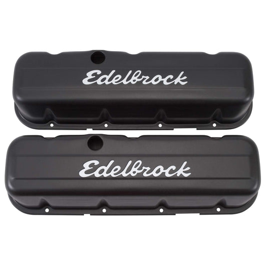 Edelbrock 4683 Signature Series Valve Cover Tall Profile Black Signature Series Valve Cover