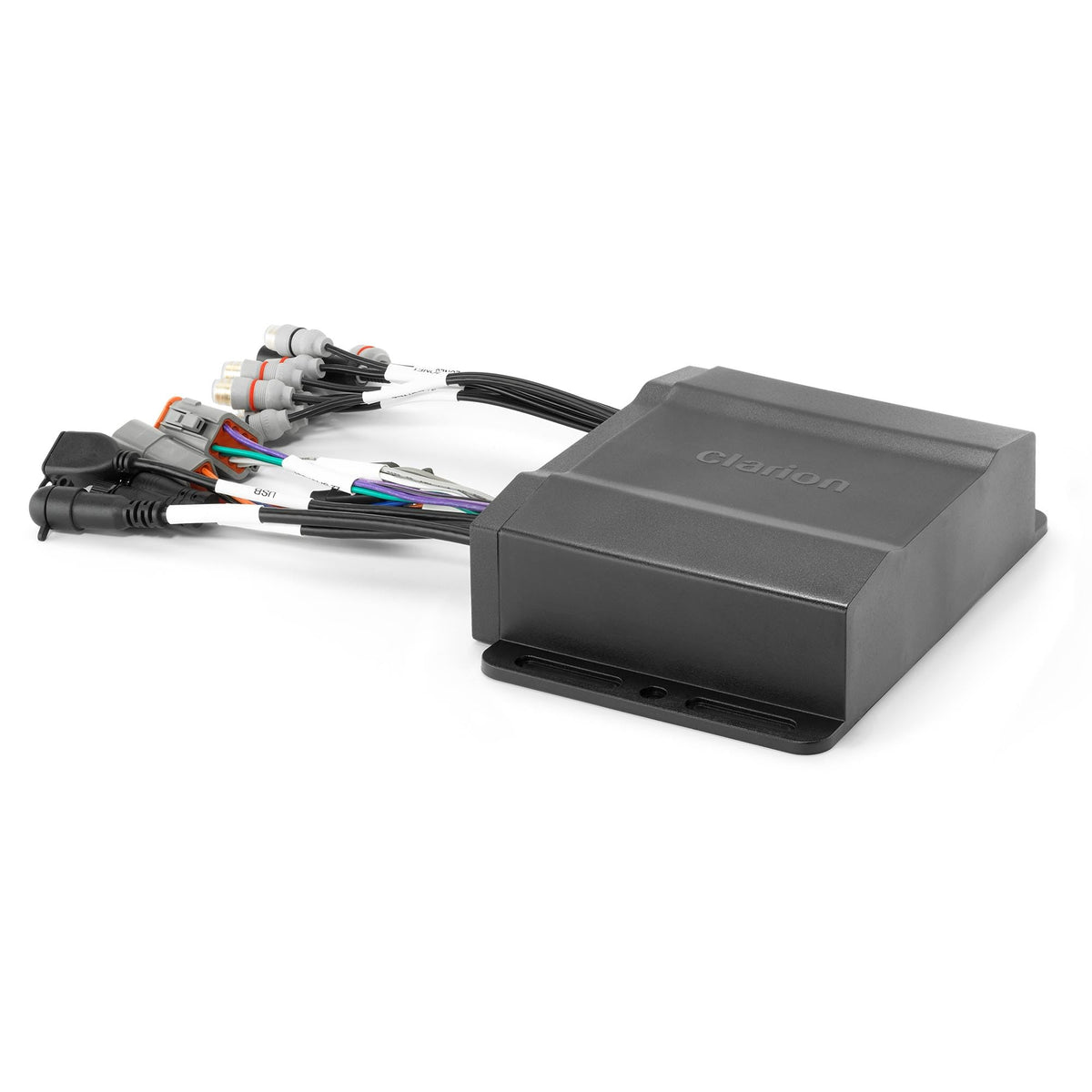 CLARION 010-03225-00 Clarion CMM-30BB Hideaway Marine Source Unit for use with NMEA 2000® MFD or CMR Remote, 8-Channel RCA Output