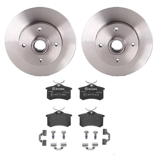 BREMBO KT04337 Brembo KT Series Premium Brake Kit (KT04337) for Volkswagen Cabrio 1999-2002, Golf 1995-1999, Jetta 1995-1999, Passat 1995-1997 | High-Performance Brake Pads & Rotors | Direct OE Replacement
