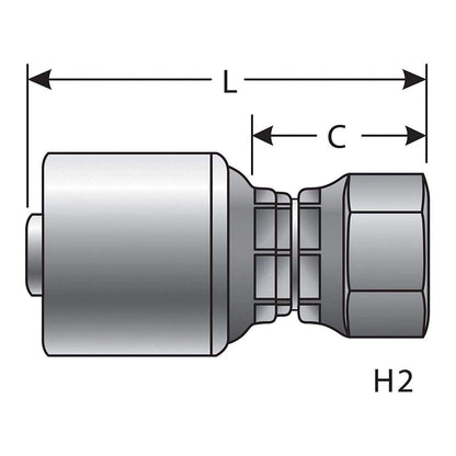 Gates G25830-0608 HYDRAULIC COUPLING-MEGACRIMP
