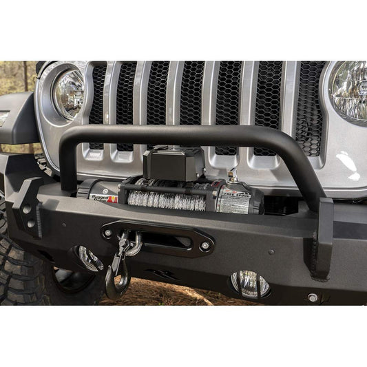 RUGGED RIDGE 11540.62 Rugged Ridge HD Bumper Overrider Hoop - Fits HD Bumpers - Heavy-Duty Tubular Steel Construction & Satin Black Powder-Coat Finish - Overrider