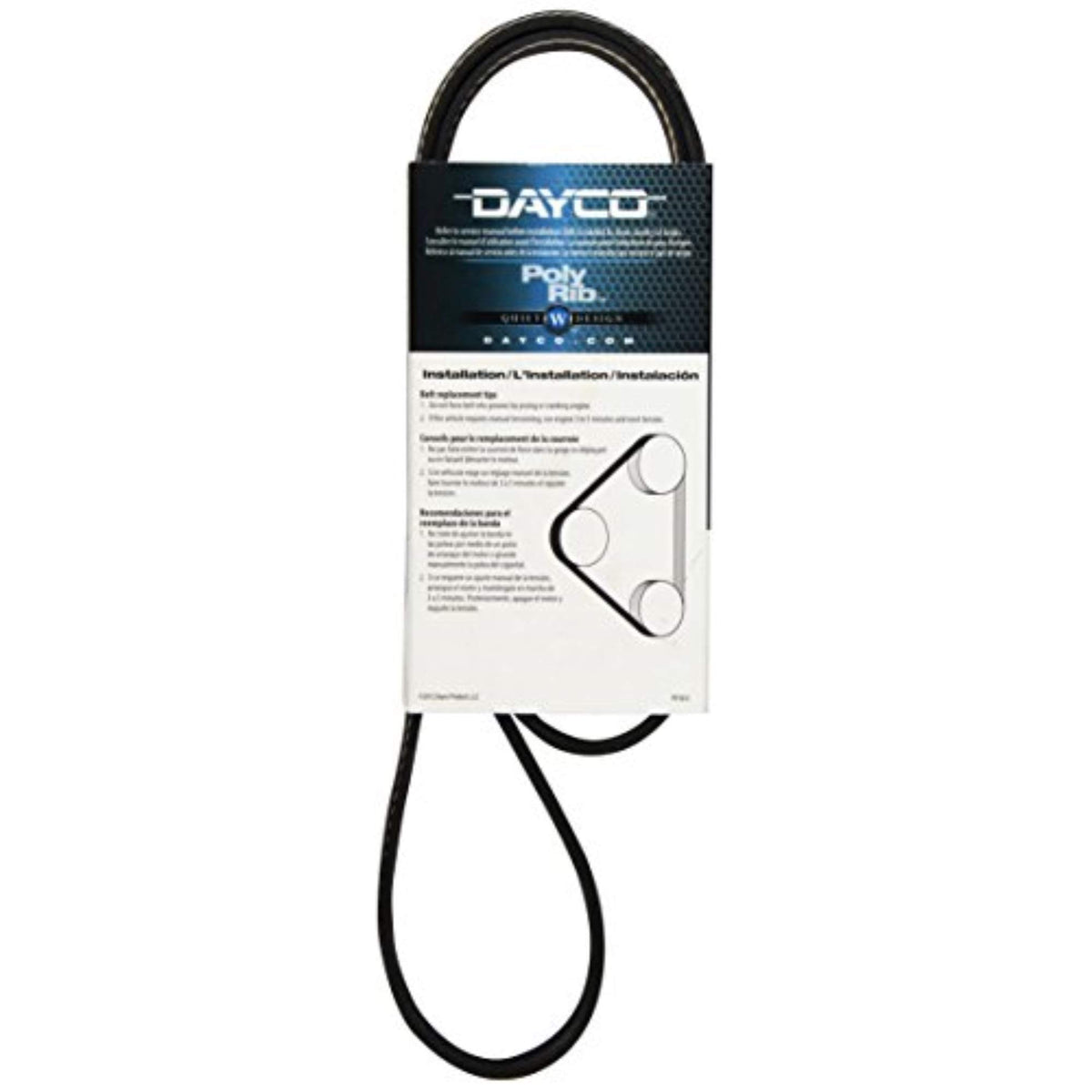 DAYCO 5050445 Dayco 5050445 Serpentine Belt , Black