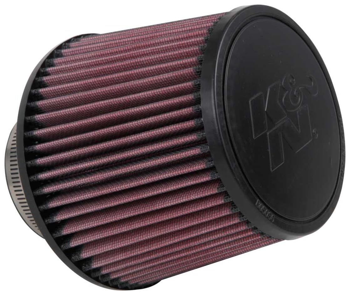 K&N FILTER RU-3570 K&N High-Flow Original Lifetime Universal Clamp-On Air Filter: High Performance, Premium, Washable: Flange Diameter: 3 In, Filter Height: 5 In, Flange Length: 1.75 In, Shape: Round Tapered, RU-3570