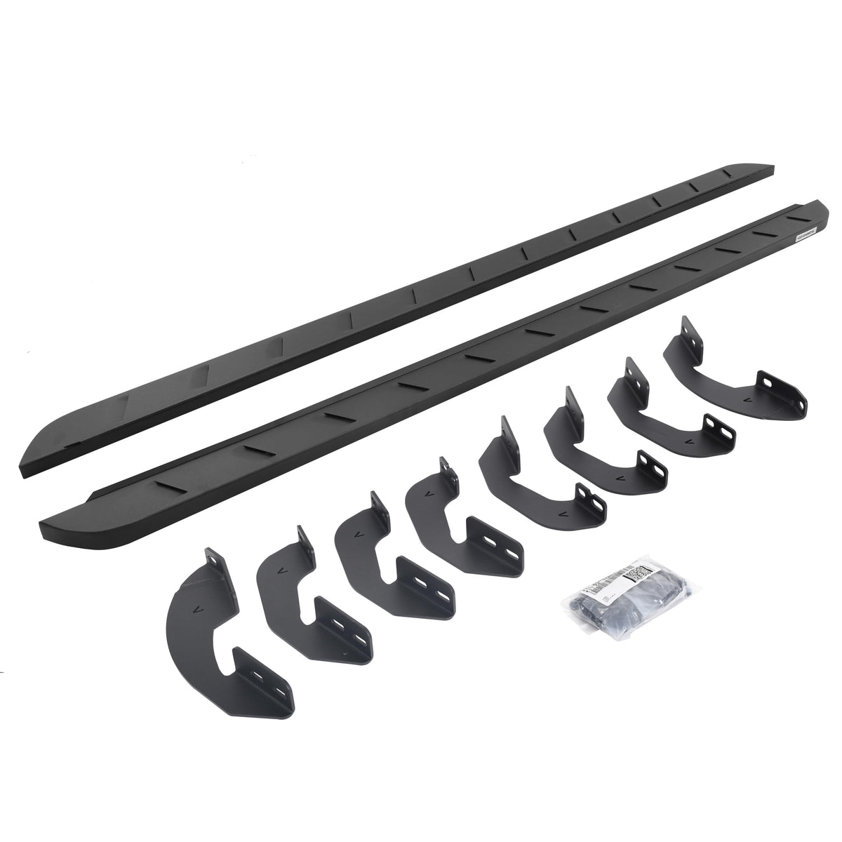 GO RHINO 63443580SPC Go Rhino 63443580SPC RB10 Slim Line Running Boards with Mounting Brackets Kit - TexBlack - Double Cab for Toyota 22-24 Tundra (Extended Cab Pickup)