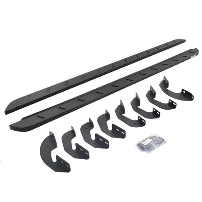 GO RHINO 63443687SPC Go Rhino RB10 Slim Running Boards & Brackets | Galvanized Steel, Textured Black | 63443687SPC | Fits 2022-2024 Toyota Tundra Crew Max Pickup