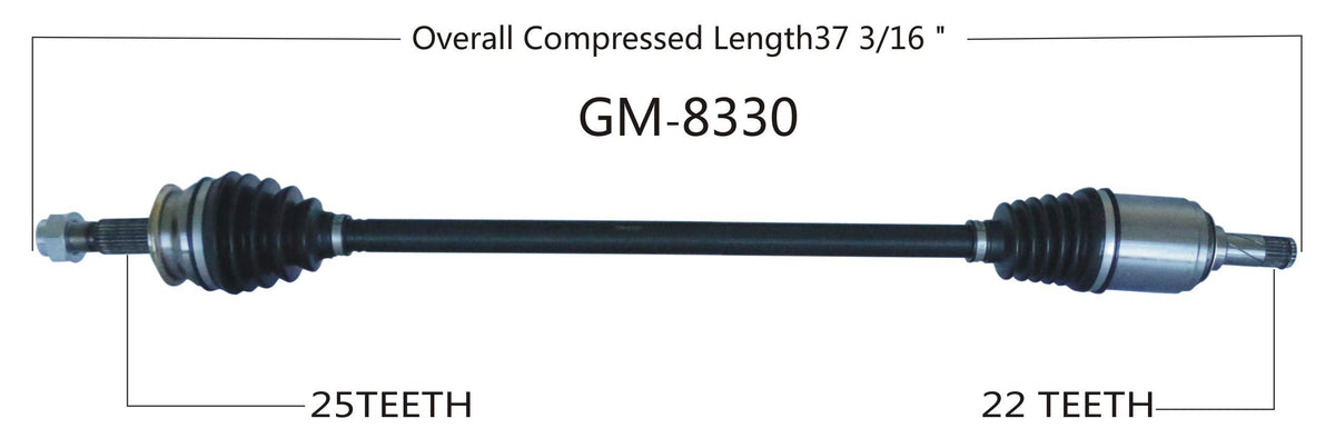 TRAKMOTIVE GM-8330 Trakmotive GM-8330 NEW CV AXLE
