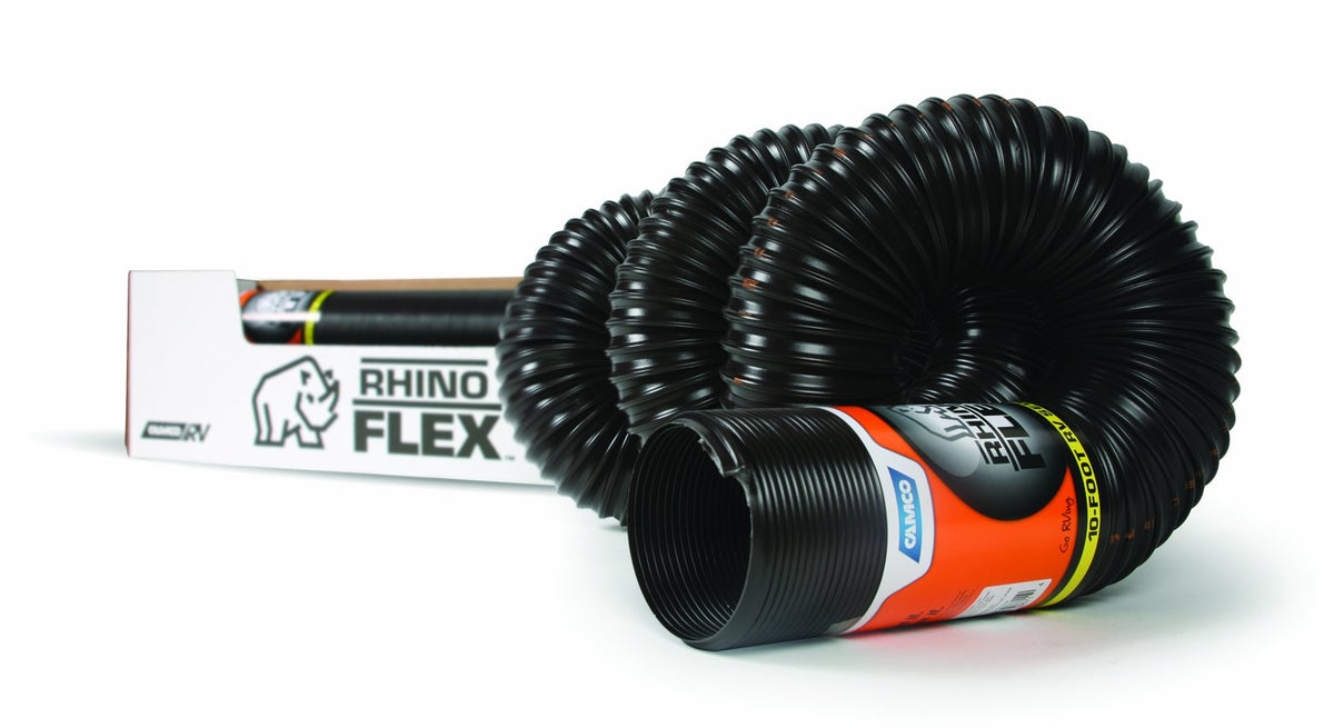 CAMCO 39671 Camco 39671 RhinoFLEX 10 ft Heavy Duty RV Sewer Hose, No Fittings