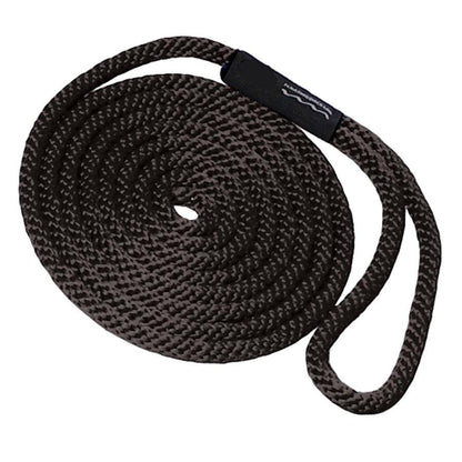T-H MARINE BE-CO-52924-DP T-H Marine Premium MFP Floating Dock line with Spliced Eye and Chafe Guard - 3/8" x 15' (Black)