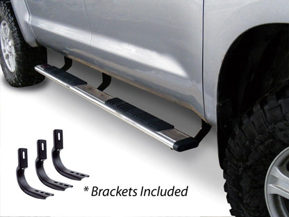 GO RHINO 685442987PS Go Rhino 5" OE Xtreme Low Profile Sidesteps & Brackets | Stainless Steel, Polished | 685442987PS | Fits 2005-2023 Toyota Tacoma Double Cab Pickup