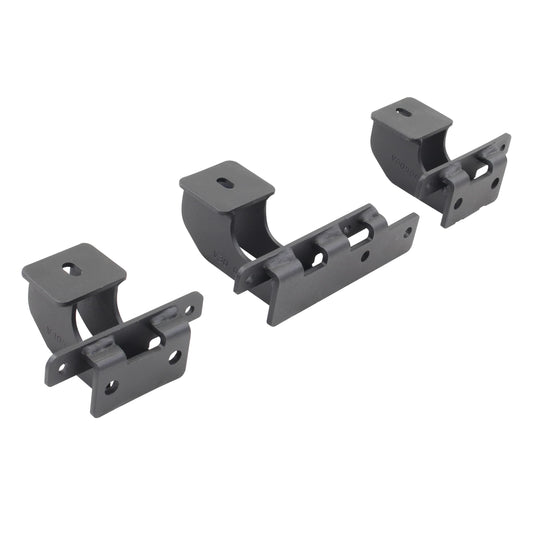 GO RHINO D64129TK RealTruck Dominator Xtreme D1 / D2 / D6 / DS/DSS/DT Brackets | Mild Steel, Textured Black | D64129TK | Fits 2021-2026 Ford Bronco 2-Door (Excludes Bronco Sport)