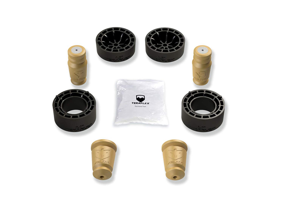 TERAFLEX 1165000 TeraFlex 1165000 JL 4dr: 1.5” Sport ST1 Spacer Lift System – No Shocks