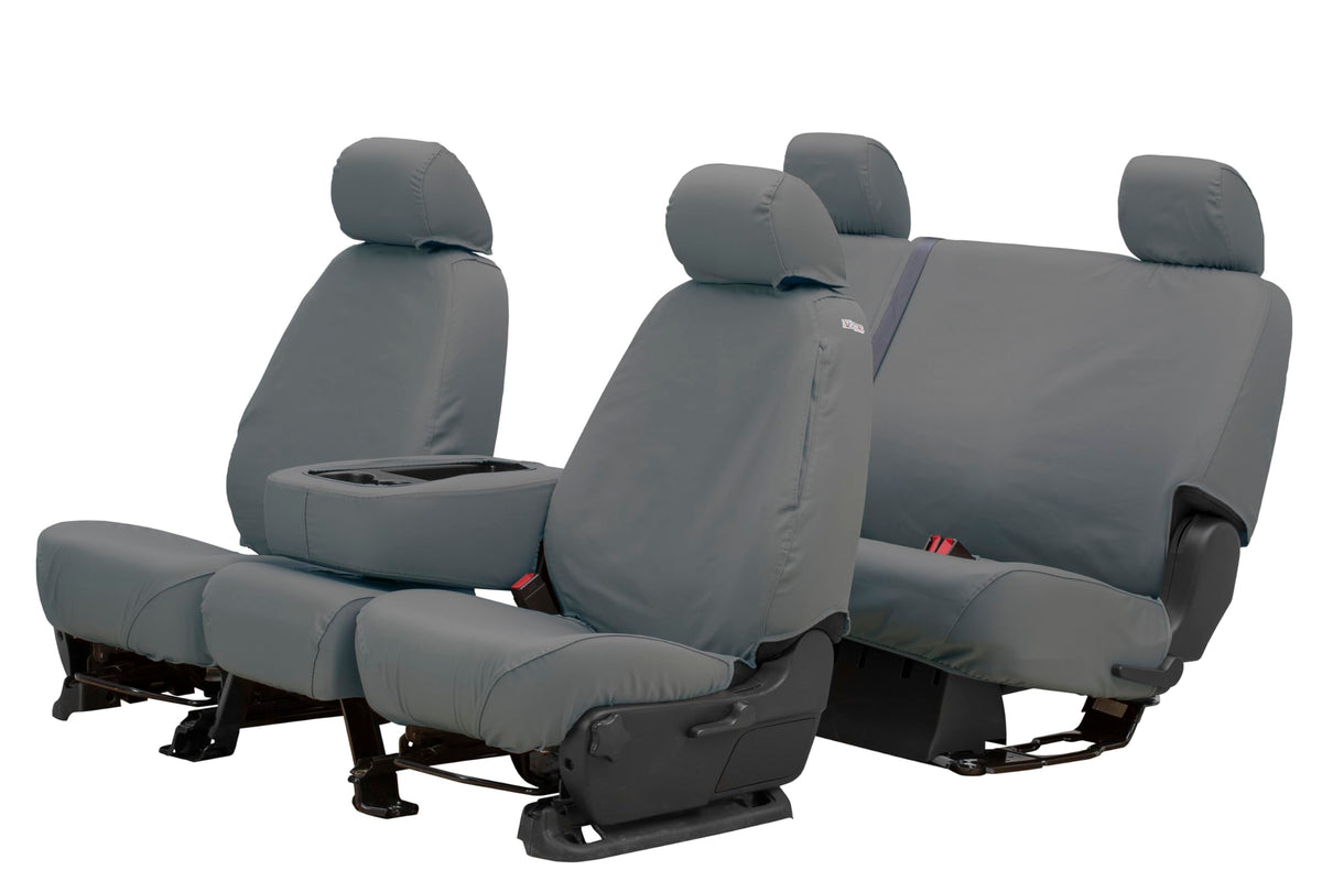 COVERCRAFT SS3381PCGY Covercraft Custom-Fit Front Bench SeatSaver Seat Covers - Polycotton Fabric, Grey