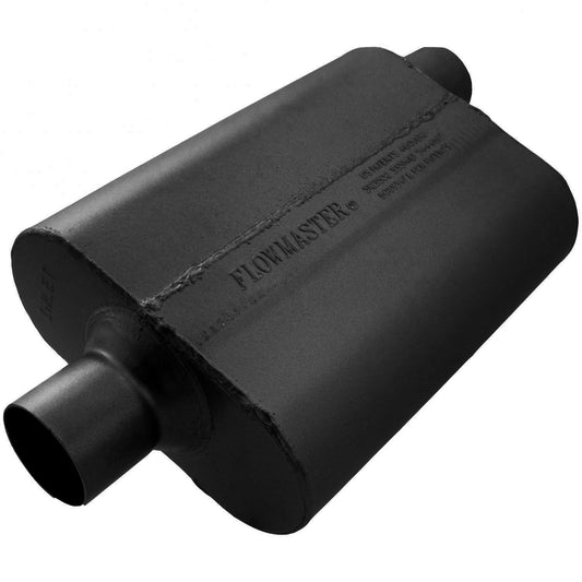 FLOWMASTER 942542 Flowmaster 942542 40 Delta Flow Muffler - 2.50 Center In and 2.50 Offset Out - Aggressive Sound