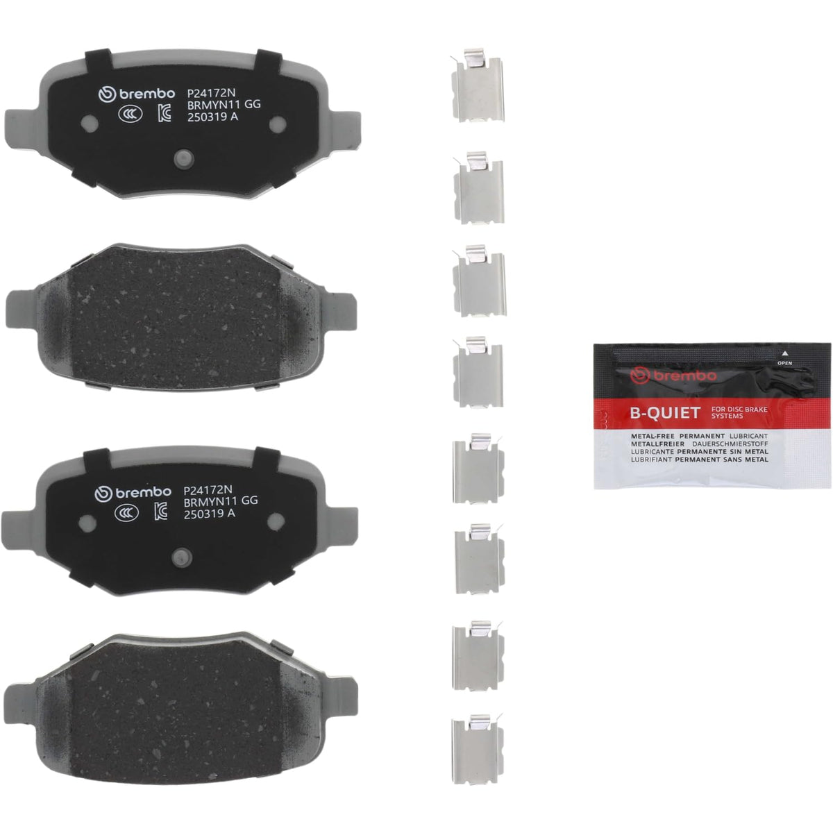 BREMBO P24172N Brembo P24172N Premium Ceramic Rear Disc Brake Pad Set FORD USA/LINCOLN OE# BRF1478