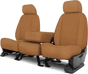 Covercraft Carhartt SeatSaver Custom Seat Covers — Fits 2019-2024 Ram 2500/35000 — 1st Row 40/20/40 Bench Seat, Duck Weave Brown
