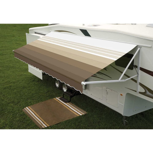 DOMETIC 8952002.400BL Dometic 9100 Power Awning - Standard Hardware with Bottom Wire Exit - Polar White Awning with Soft Grip Handles, and Cast Aluminium Safety Latches