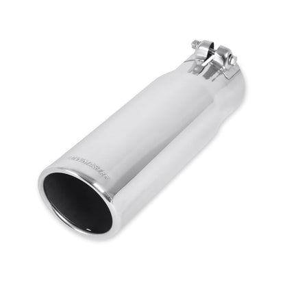 FLOWMASTER 15363 Flowmaster 15363 Exhaust Tip - 3.50 in. Rolled Angle Polished SS fits 3.00 in. Tubing - Clamp On