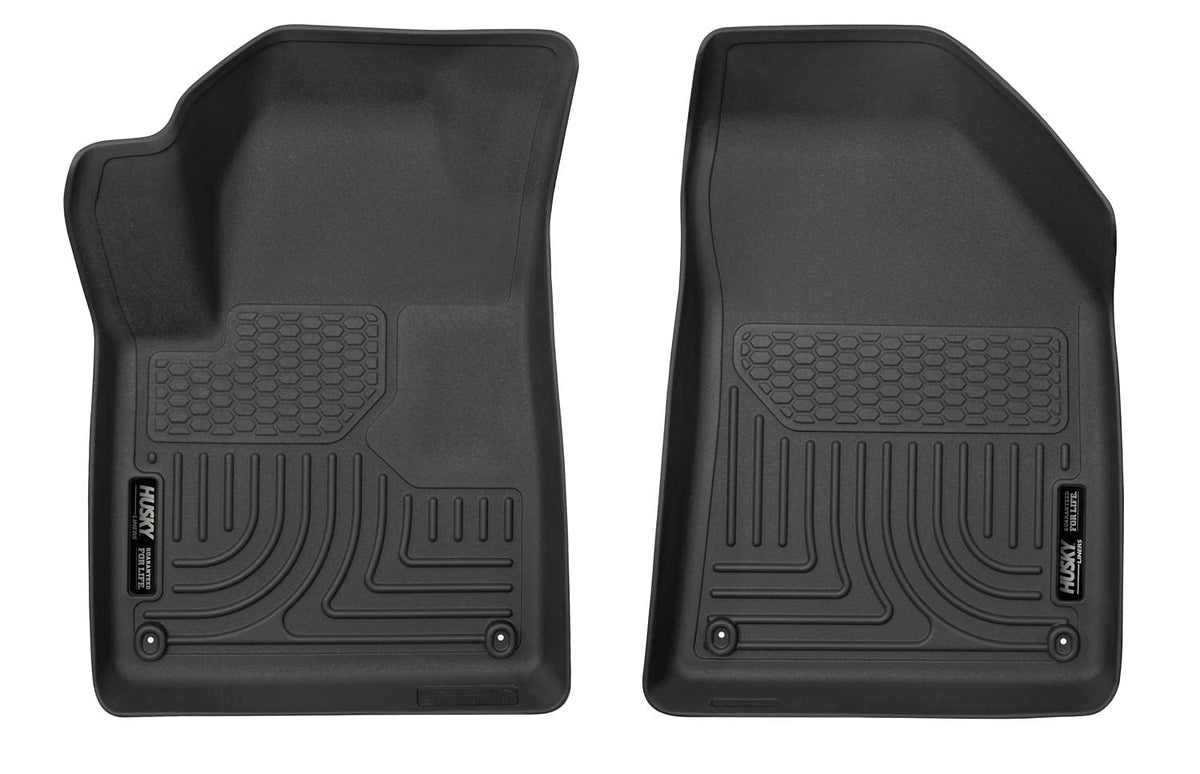 Husky Liners 55431 Husky Liners X-act Contour Floor Mats – Fits 2015-2023 Jeep Cherokee – Front Row, 2-pc Black - 55431