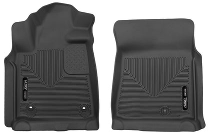 Husky Liners 53711 Husky Liners X-act Contour Floor Mats – Fits 2012-2021 Toyota Tundra, CrewMax & Double Cab (12-17 Reg Cab), 2012-2022 Toyota Sequoia – Front Row, 2-pc Black - 53711