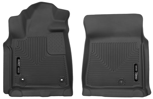 Husky Liners 53711 Husky Liners X-act Contour Floor Mats – Fits 2012-2021 Toyota Tundra, CrewMax & Double Cab (12-17 Reg Cab), 2012-2022 Toyota Sequoia – Front Row, 2-pc Black - 53711