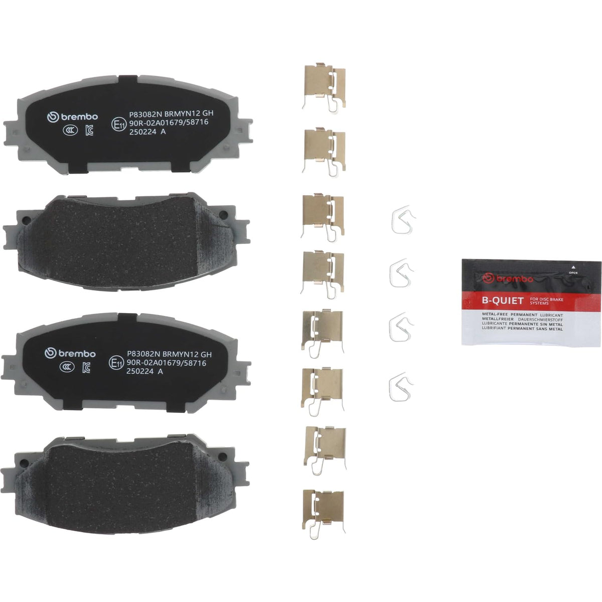 BREMBO P83082N Brembo P83082N Premium Ceramic Front Disc Brake Pad Set SUBARU/TOYOTA/TOYOTA (FAW) OE# 0446502220