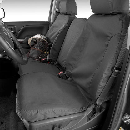 Covercraft SS2299PCCH Covercraft SS2299PCCH Custom-Fit Front Bucket SeatSaver Seat Covers - Polycotton Fabric, Charcoal Black