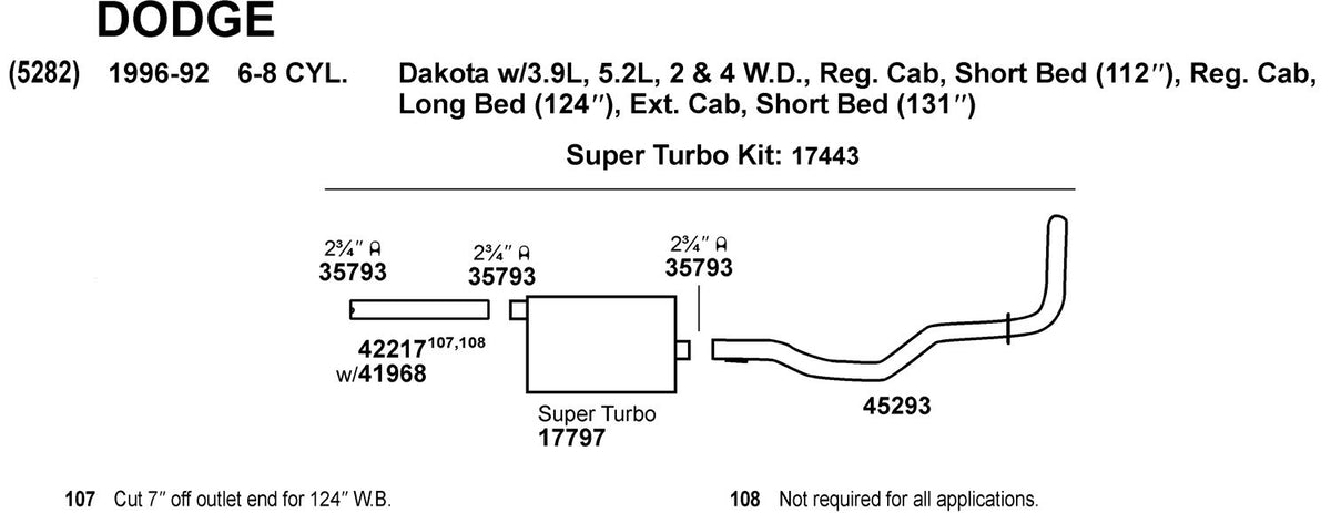 DYNOMAX 17797 Dynomax Super Turbo 17797 Exhaust Muffler for Dodge Dakota