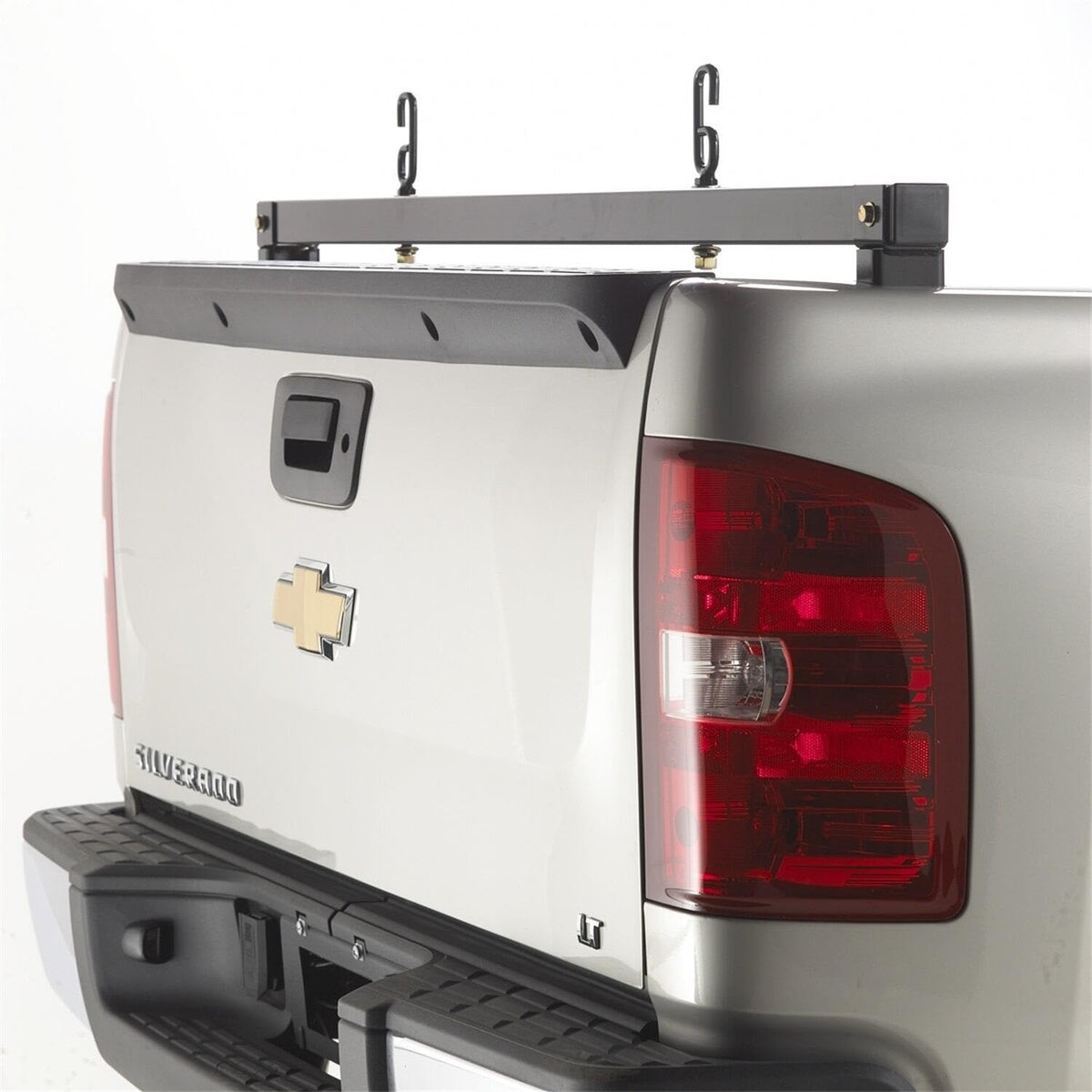 Backrack 11520 RealTruck BACKRACK Truck Bed Rear Bar – Black, No Drill – 11520 – Fits 2014-2018 Chevrolet/GMC Silverado/Sierra 1500 Old Body Style; 2015-2019 Chevrolet/GMC Silverado/Sierra 2500/3500HD Old Body Style