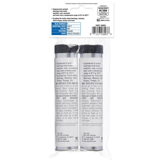 STAR BRITE 026003 Star Brite Trailer Wheel Bearing Grease, 2-Pack of 3 Oz. Cartridges