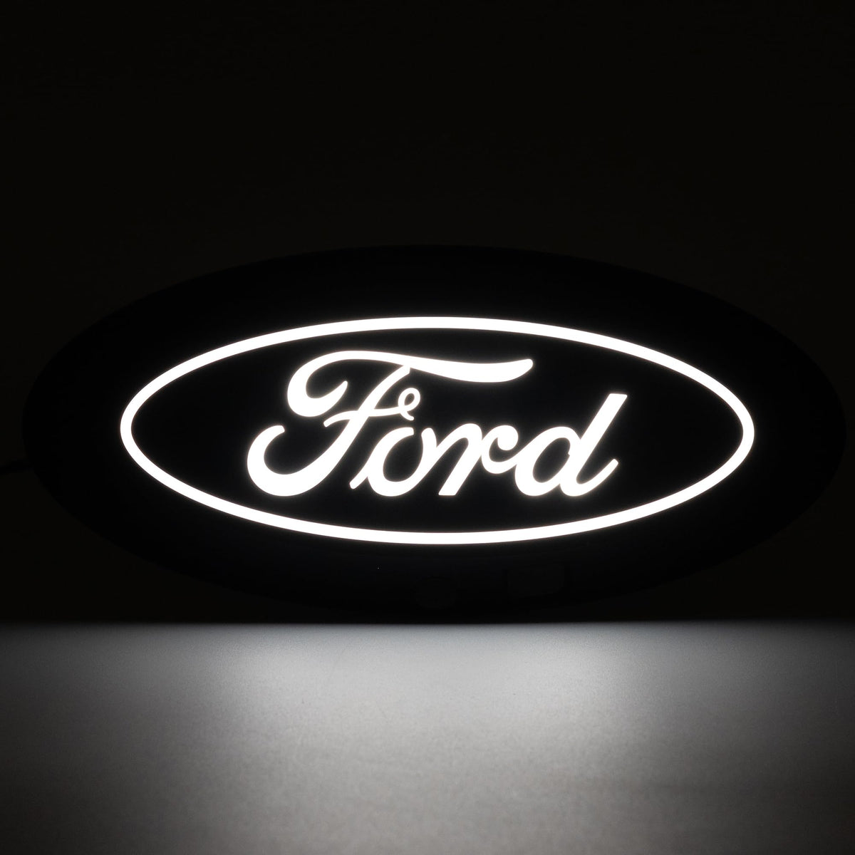 Putco 92609 Putco Luminix White Oval LED Grille Emblem Fits Ford F150 2024-2027 - Fits w/Front Camera, Includes Plug-N-Play Harness (Fuse Box Install)
