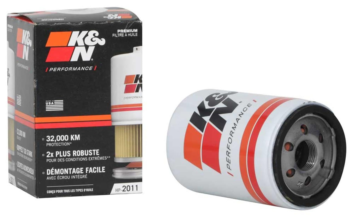 K&N FILTER HP-2011 K&N Oil Filter: 20,000 Mile Engine Protection with Wrench Off Nut, HP-2011