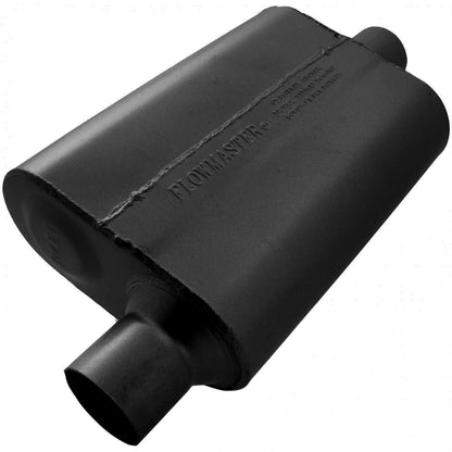 FLOWMASTER 942541 Flowmaster 942541 40 Delta Flow Muffler - 2.50 Offset In and 2.50 Center Out - Aggressive Sound