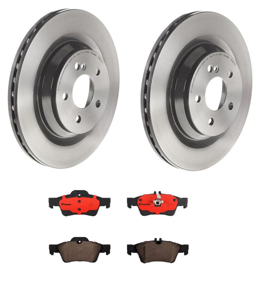 BREMBO KT00A84 Brembo - Rear Brake Kit for MERCEDES-BENZ/MERCEDES-BENZ - Ceramic Brake Pads (P50052N) and Rotors (09.A818.11). Kit # KT00A84