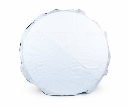 CAMCO 45348 Camco Camper/RV Spare Tire Cover | Crafted of Heavy-Duty Vinyl & Features Heavy Nylon Thread for Weatherproof Seams | Fits 24" Wheels | Arctic White (45348)