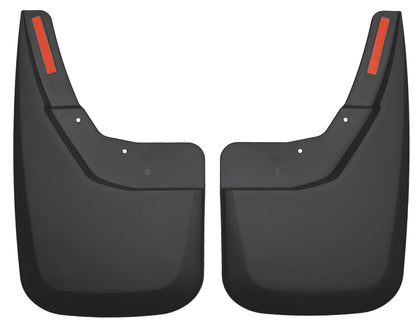 Husky Liners 57881 Husky Liners Custom Mud Guards – Fits 2014-2018 Chevrolet Silverado 1500; 2015-2019 Silverado 2500/3500; 2019 Silverado 1500 LD w/Single Rear Wheels ONLY – Rear Set, 2-pc Black - 57881