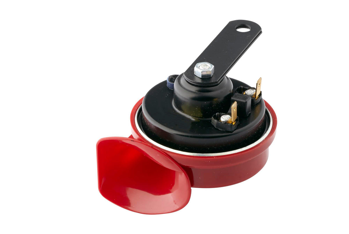 Hella 007424001 Red Trumpet Low-Tone Horn with Bracket, 12 V