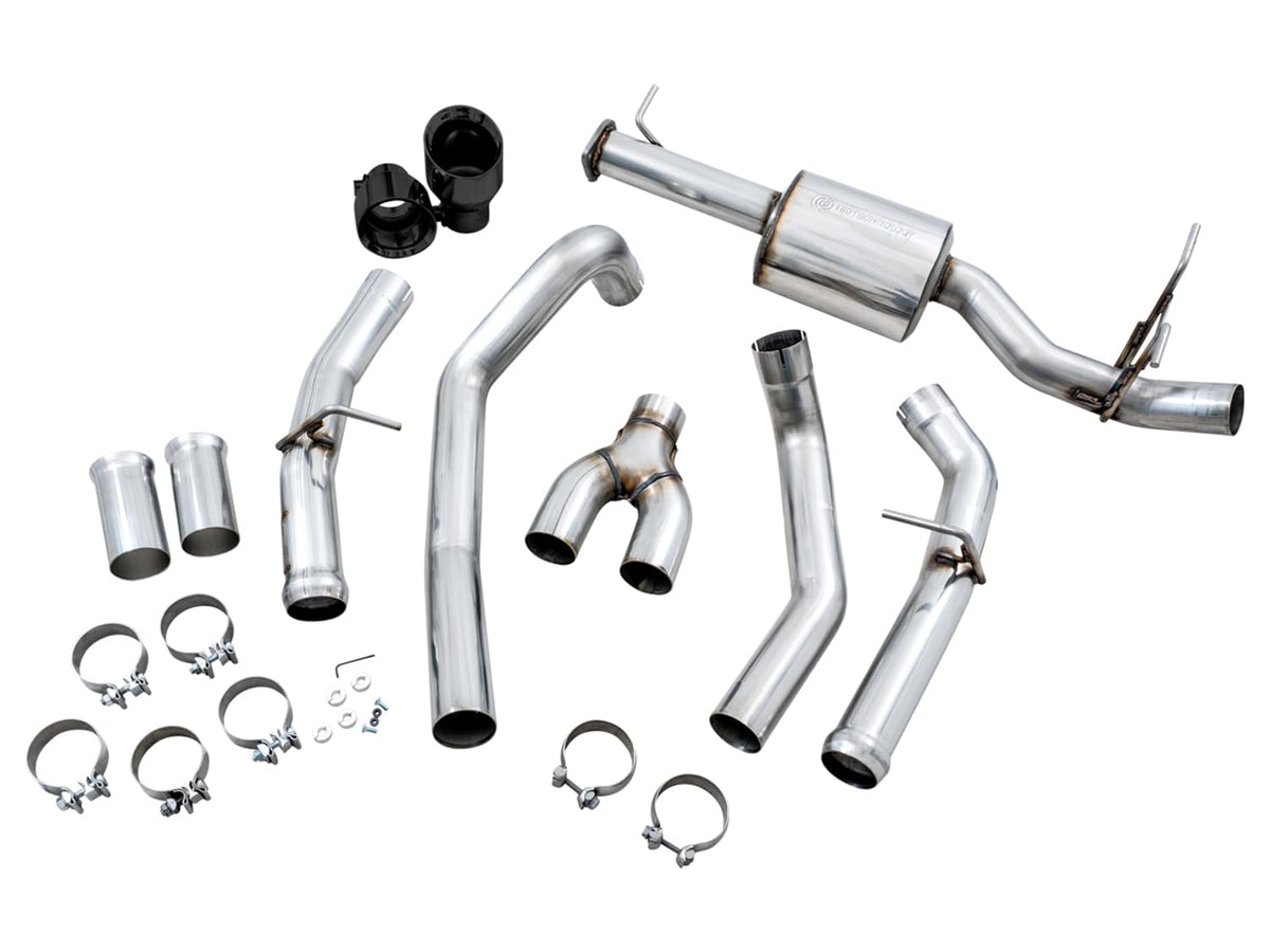 AWE Tuning 3015-33006 AWE Tuning 19-21 RAM 1500 5.7L (w/Cutouts) 0FG Dual Rear Exit Cat-Back Exhaust - Diamond Black Tips - 3015-33006